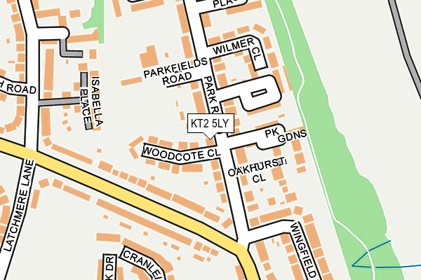 KT2 5LY map - OS OpenMap – Local (Ordnance Survey)