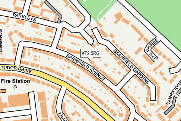 KT2 5RG map - OS OpenMap – Local (Ordnance Survey)