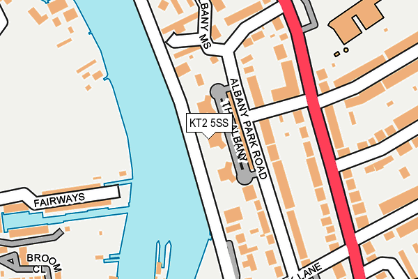 KT2 5SS map - OS OpenMap – Local (Ordnance Survey)