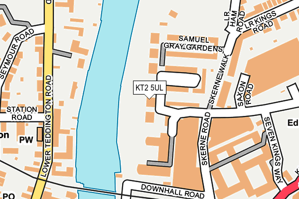 KT2 5UL map - OS OpenMap – Local (Ordnance Survey)