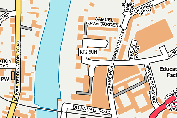 KT2 5UN map - OS OpenMap – Local (Ordnance Survey)