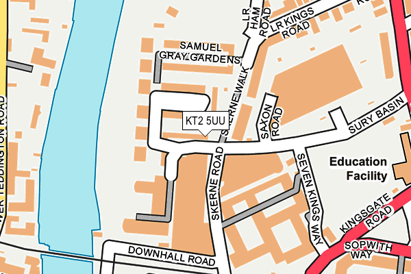 KT2 5UU map - OS OpenMap – Local (Ordnance Survey)