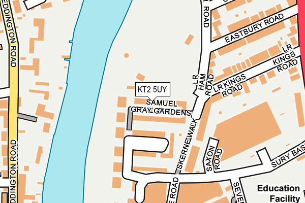 KT2 5UY map - OS OpenMap – Local (Ordnance Survey)