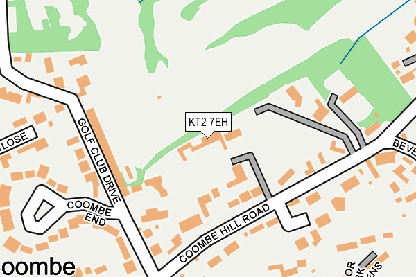 KT2 7EH map - OS OpenMap – Local (Ordnance Survey)