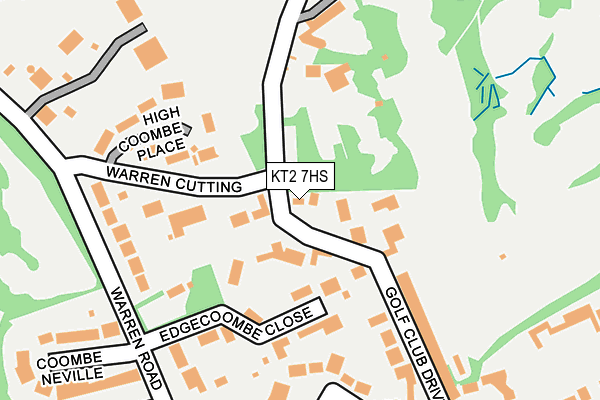 KT2 7HS map - OS OpenMap – Local (Ordnance Survey)