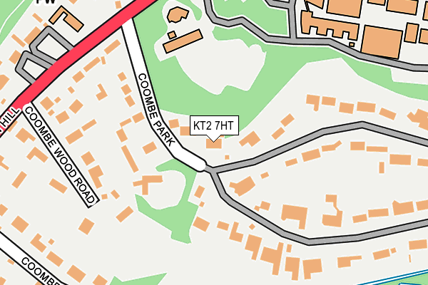 KT2 7HT map - OS OpenMap – Local (Ordnance Survey)