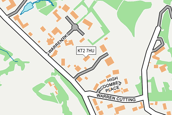 KT2 7HU map - OS OpenMap – Local (Ordnance Survey)