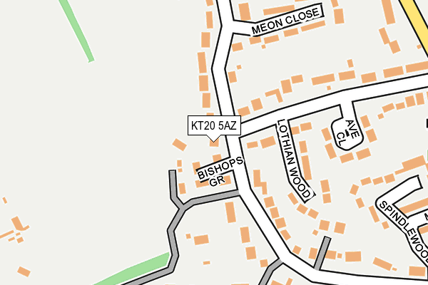 KT20 5AZ map - OS OpenMap – Local (Ordnance Survey)