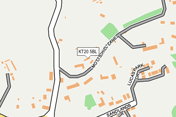 KT20 5BL map - OS OpenMap – Local (Ordnance Survey)