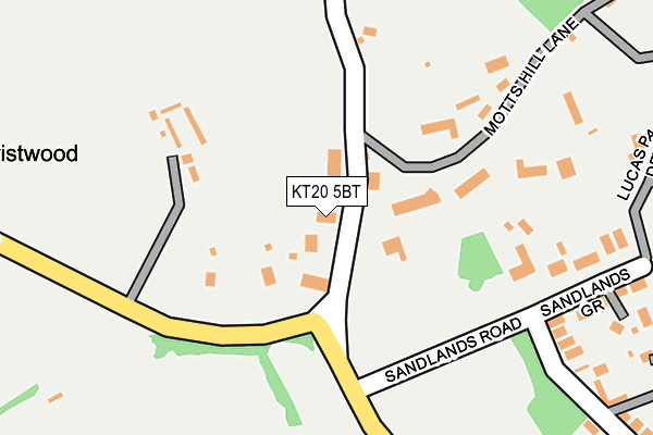 KT20 5BT map - OS OpenMap – Local (Ordnance Survey)