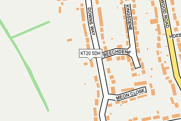 KT20 5DH map - OS OpenMap – Local (Ordnance Survey)