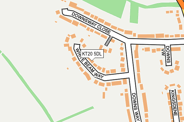 KT20 5DL map - OS OpenMap – Local (Ordnance Survey)