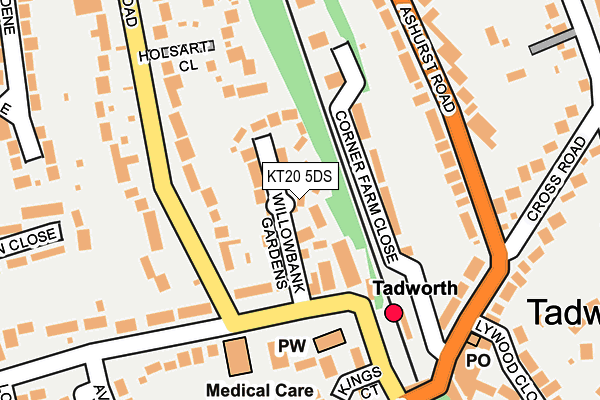 KT20 5DS map - OS OpenMap – Local (Ordnance Survey)