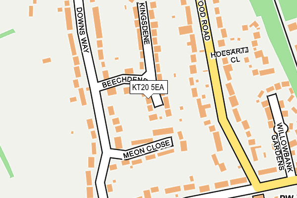 KT20 5EA map - OS OpenMap – Local (Ordnance Survey)
