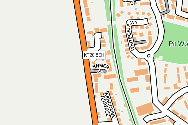KT20 5EH map - OS OpenMap – Local (Ordnance Survey)