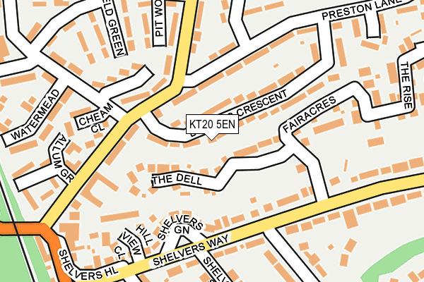 KT20 5EN map - OS OpenMap – Local (Ordnance Survey)