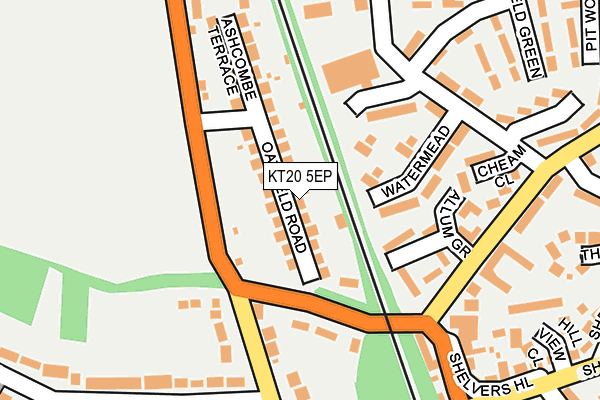 KT20 5EP map - OS OpenMap – Local (Ordnance Survey)