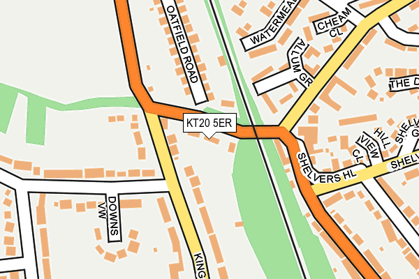 KT20 5ER map - OS OpenMap – Local (Ordnance Survey)