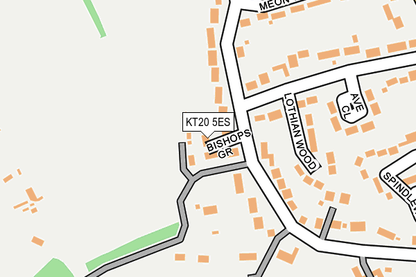 KT20 5ES map - OS OpenMap – Local (Ordnance Survey)