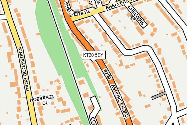 KT20 5EY map - OS OpenMap – Local (Ordnance Survey)