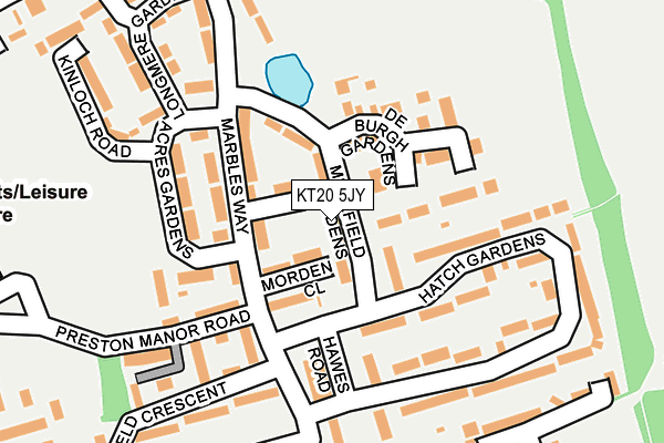 KT20 5JY map - OS OpenMap – Local (Ordnance Survey)