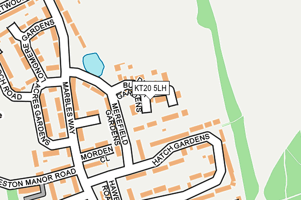 KT20 5LH map - OS OpenMap – Local (Ordnance Survey)