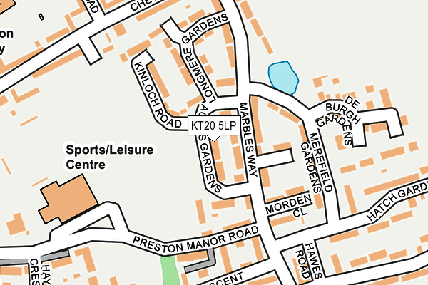 KT20 5LP map - OS OpenMap – Local (Ordnance Survey)