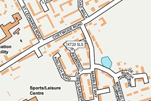 KT20 5LS map - OS OpenMap – Local (Ordnance Survey)