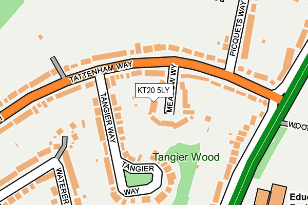 KT20 5LY map - OS OpenMap – Local (Ordnance Survey)