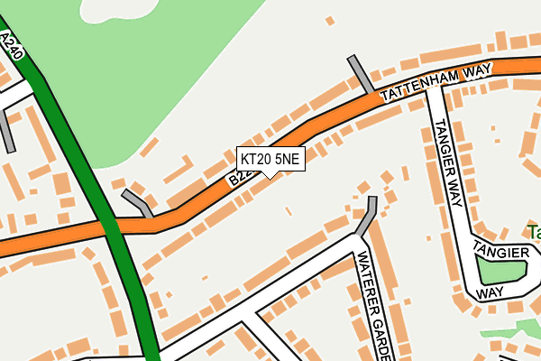 KT20 5NE map - OS OpenMap – Local (Ordnance Survey)
