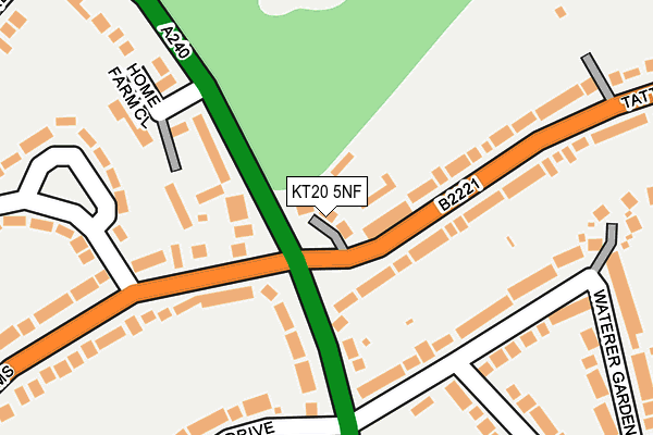 KT20 5NF map - OS OpenMap – Local (Ordnance Survey)