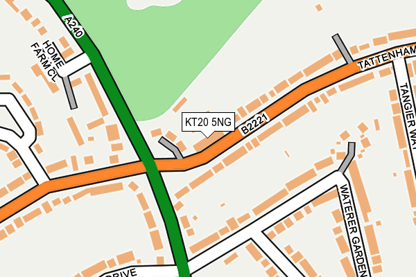 KT20 5NG map - OS OpenMap – Local (Ordnance Survey)
