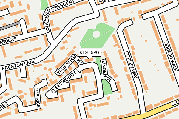 KT20 5PG map - OS OpenMap – Local (Ordnance Survey)
