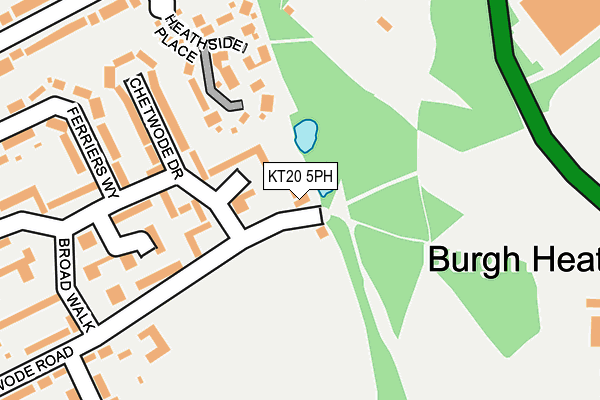 KT20 5PH map - OS OpenMap – Local (Ordnance Survey)