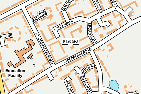 KT20 5PJ map - OS OpenMap – Local (Ordnance Survey)