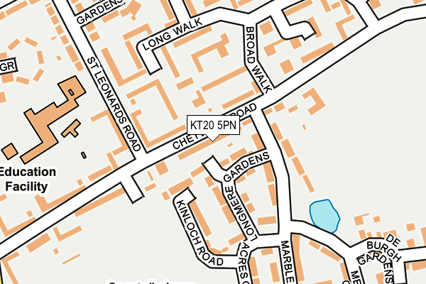 KT20 5PN map - OS OpenMap – Local (Ordnance Survey)