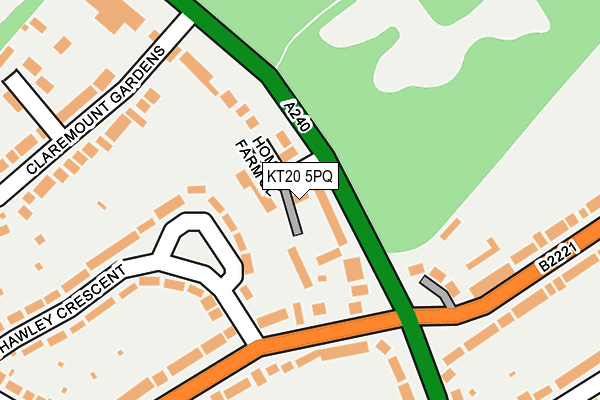 KT20 5PQ map - OS OpenMap – Local (Ordnance Survey)