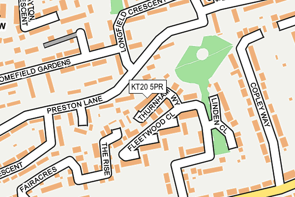 KT20 5PR map - OS OpenMap – Local (Ordnance Survey)