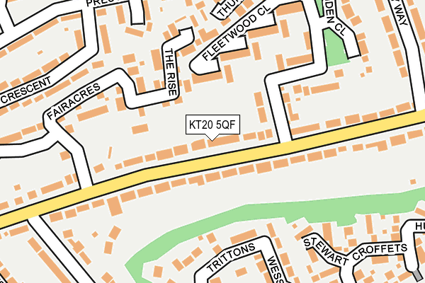 KT20 5QF map - OS OpenMap – Local (Ordnance Survey)