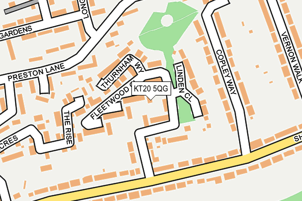 KT20 5QG map - OS OpenMap – Local (Ordnance Survey)