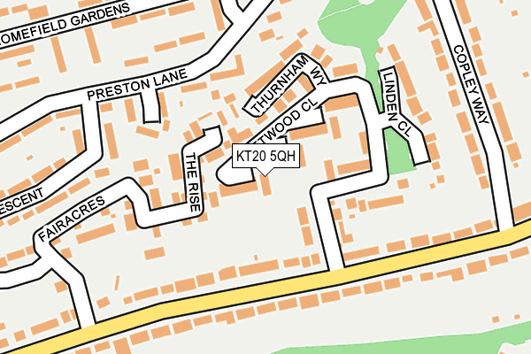 KT20 5QH map - OS OpenMap – Local (Ordnance Survey)