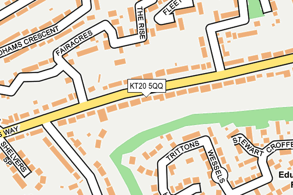 KT20 5QQ map - OS OpenMap – Local (Ordnance Survey)