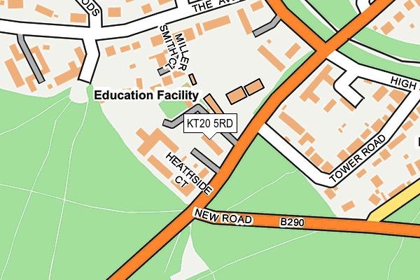 KT20 5RD map - OS OpenMap – Local (Ordnance Survey)