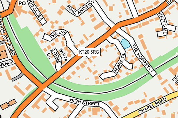 KT20 5RG map - OS OpenMap – Local (Ordnance Survey)