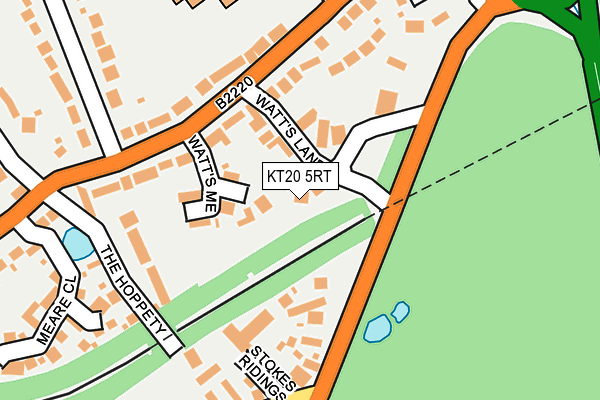 KT20 5RT map - OS OpenMap – Local (Ordnance Survey)