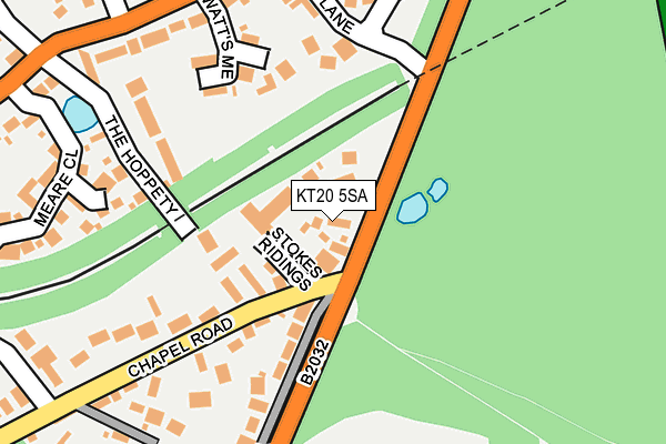 KT20 5SA map - OS OpenMap – Local (Ordnance Survey)
