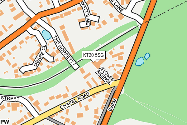 KT20 5SG map - OS OpenMap – Local (Ordnance Survey)