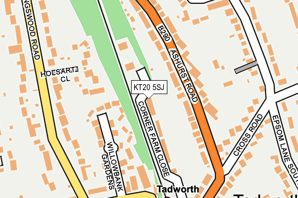 KT20 5SJ map - OS OpenMap – Local (Ordnance Survey)