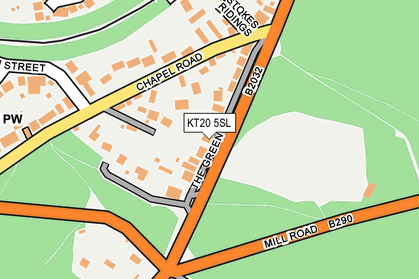 KT20 5SL map - OS OpenMap – Local (Ordnance Survey)
