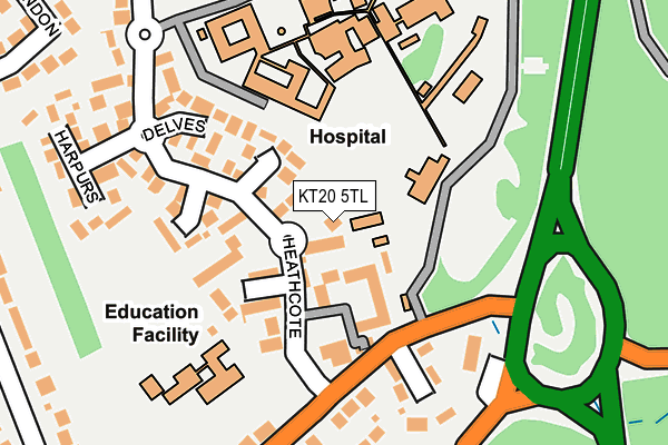 KT20 5TL map - OS OpenMap – Local (Ordnance Survey)